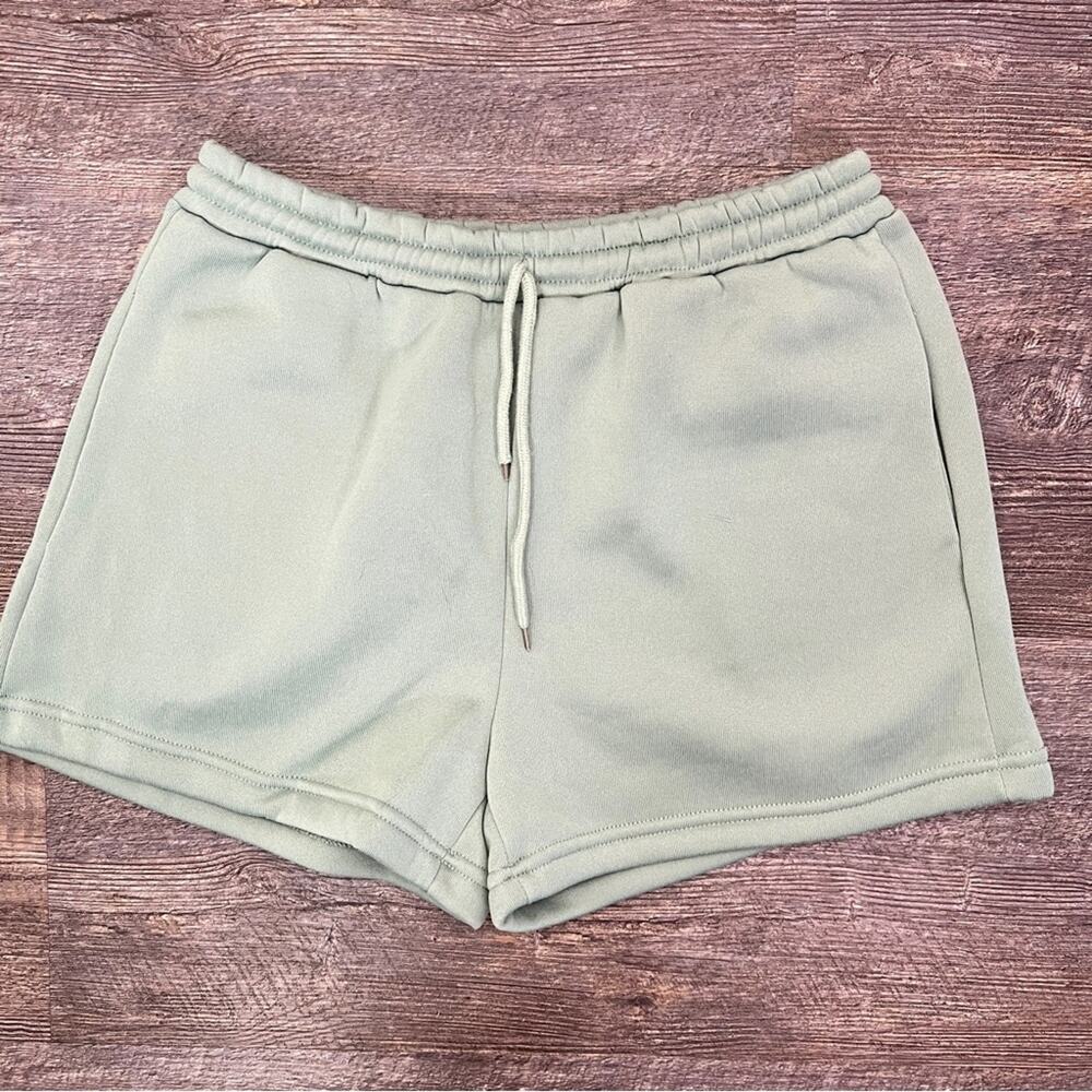 SHEIN green elastic waist casual shorts size large L B169